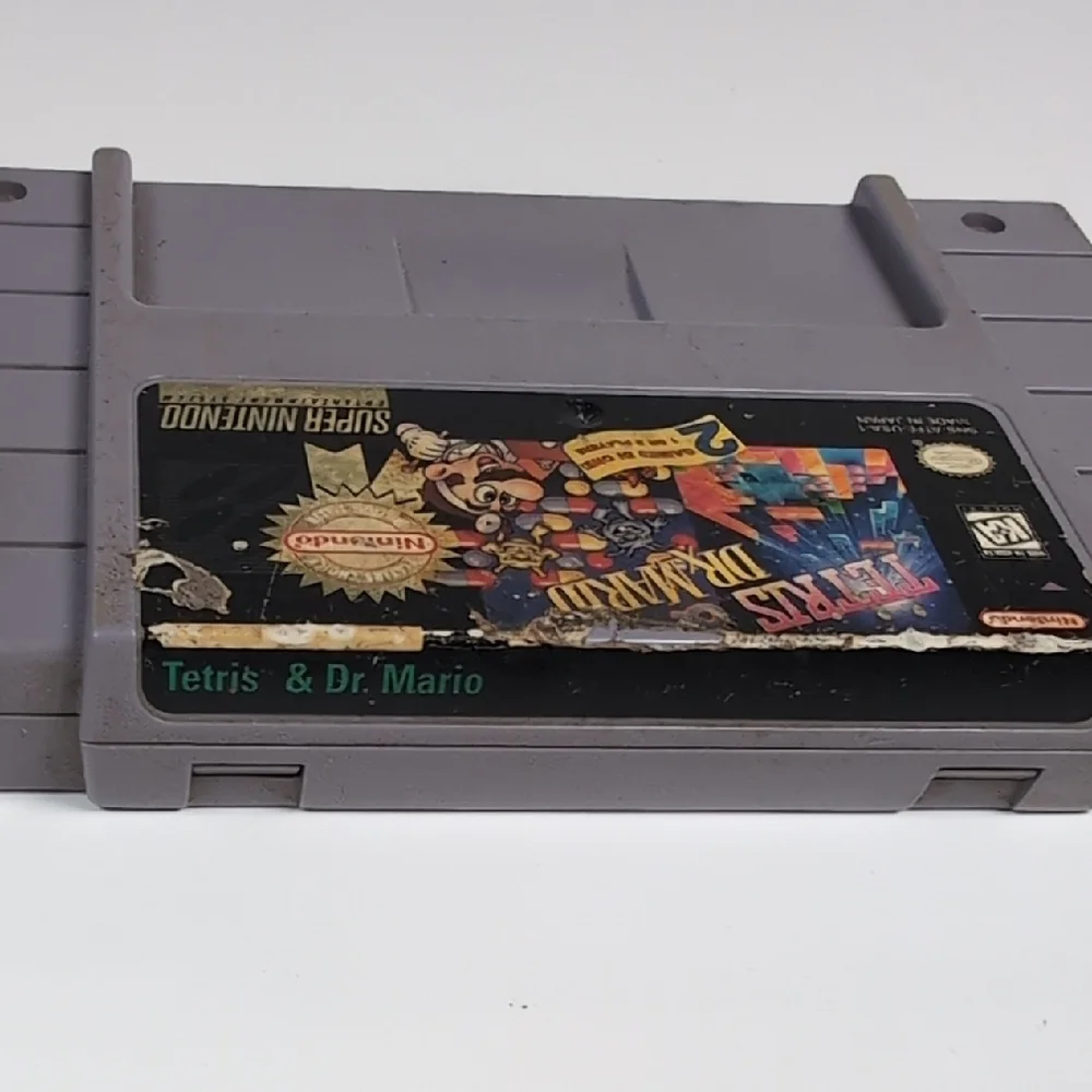 Nintendo Super Nintendo Tetris & Dr. Mario Game Cartridge - Gray